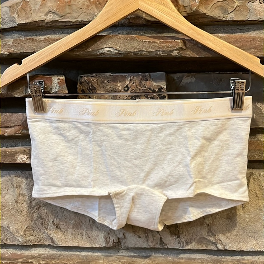 PINK Victoria's Secret Boyshort Heather Oatmeal Cotton Modal Underwear